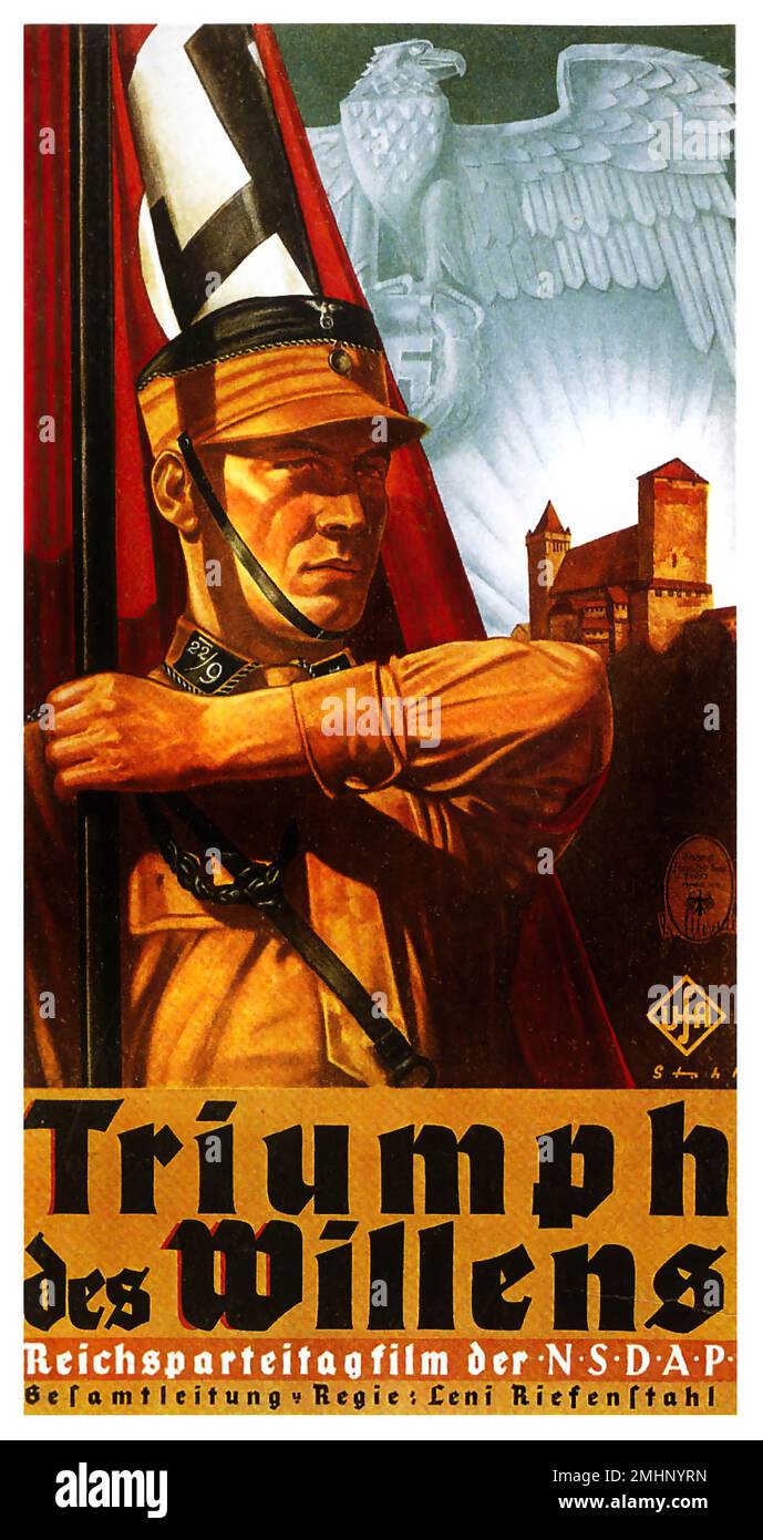 Triumph des Willens - Poster Propaganda del film nazista tedesco Foto Stock