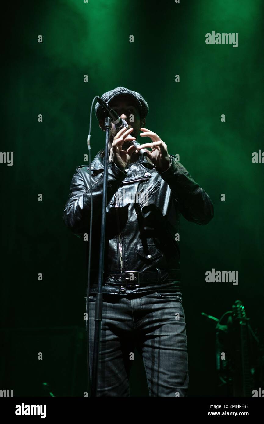 La band punk-folk australiana, The Rumjacks, si esibisce dal vivo ad Hannover mentre apre il tour Dropkick Murphys in Europe 2023. Foto Stock