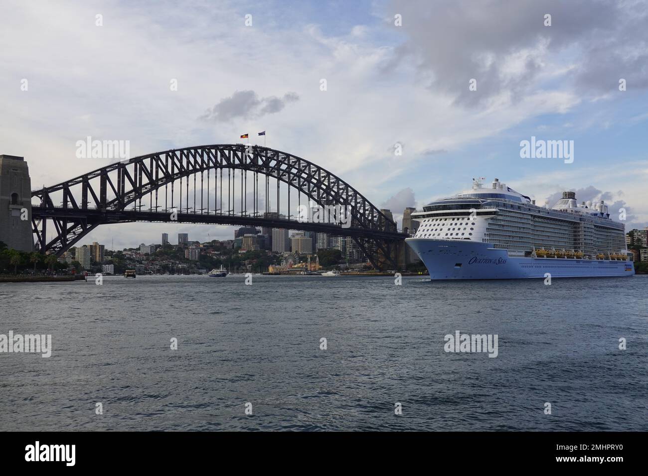 Ovazione della nave da crociera Seas di proprietà di Royal Caribbean International con partenza da Sydney, Australia Foto Stock