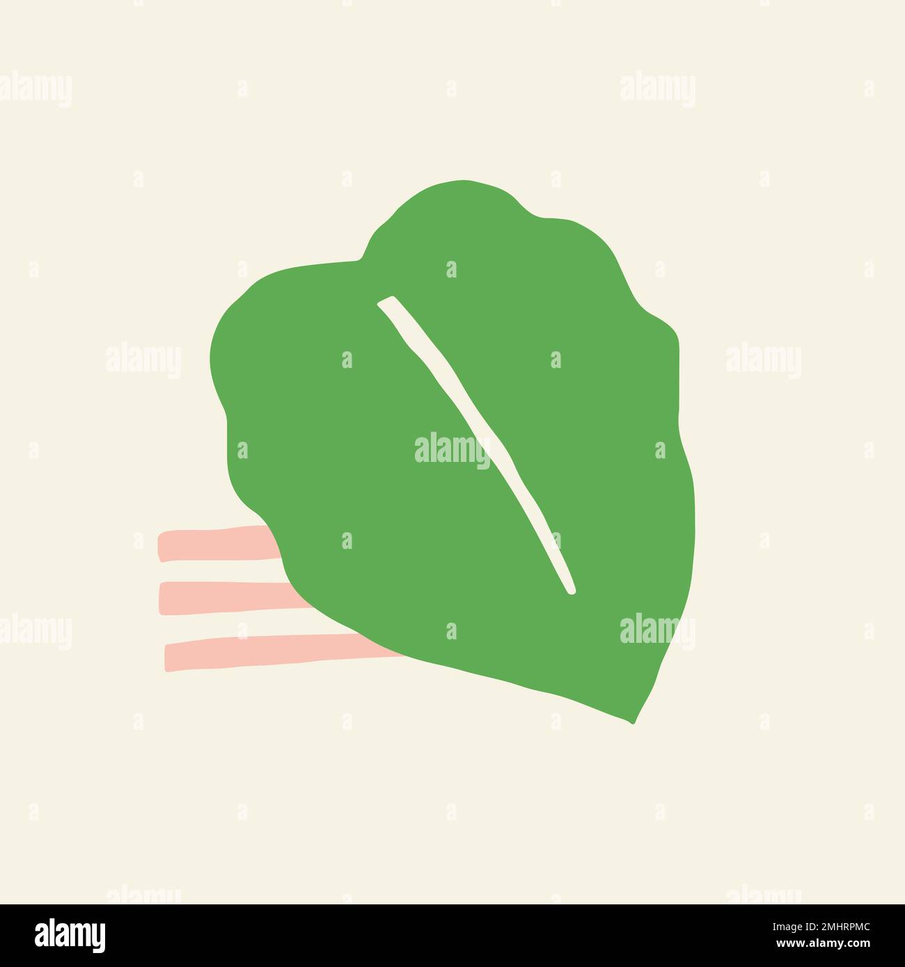 Grande vettore di elemento di disegno di foglia tropicale verde Illustrazione Vettoriale