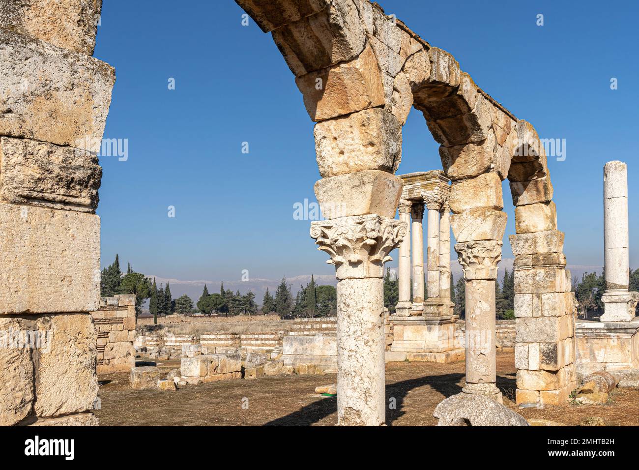La meravigliosa città antica di Anjar, il Libano Foto Stock
