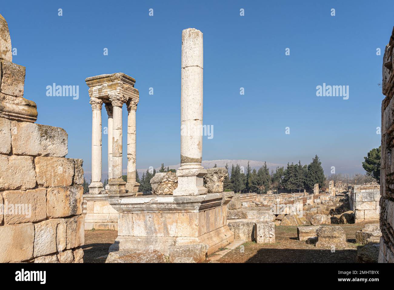 La meravigliosa città antica di Anjar, il Libano Foto Stock