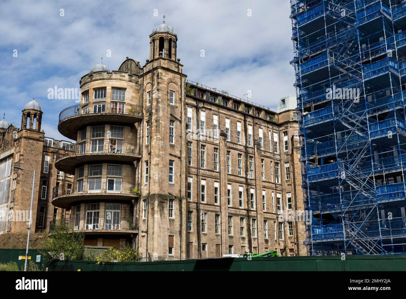 Sviluppo dell'ex Infirmary Victoria in appartamenti, Battlefield Road, Langside, Glasgow, Scozia, Regno Unito, Europa Foto Stock