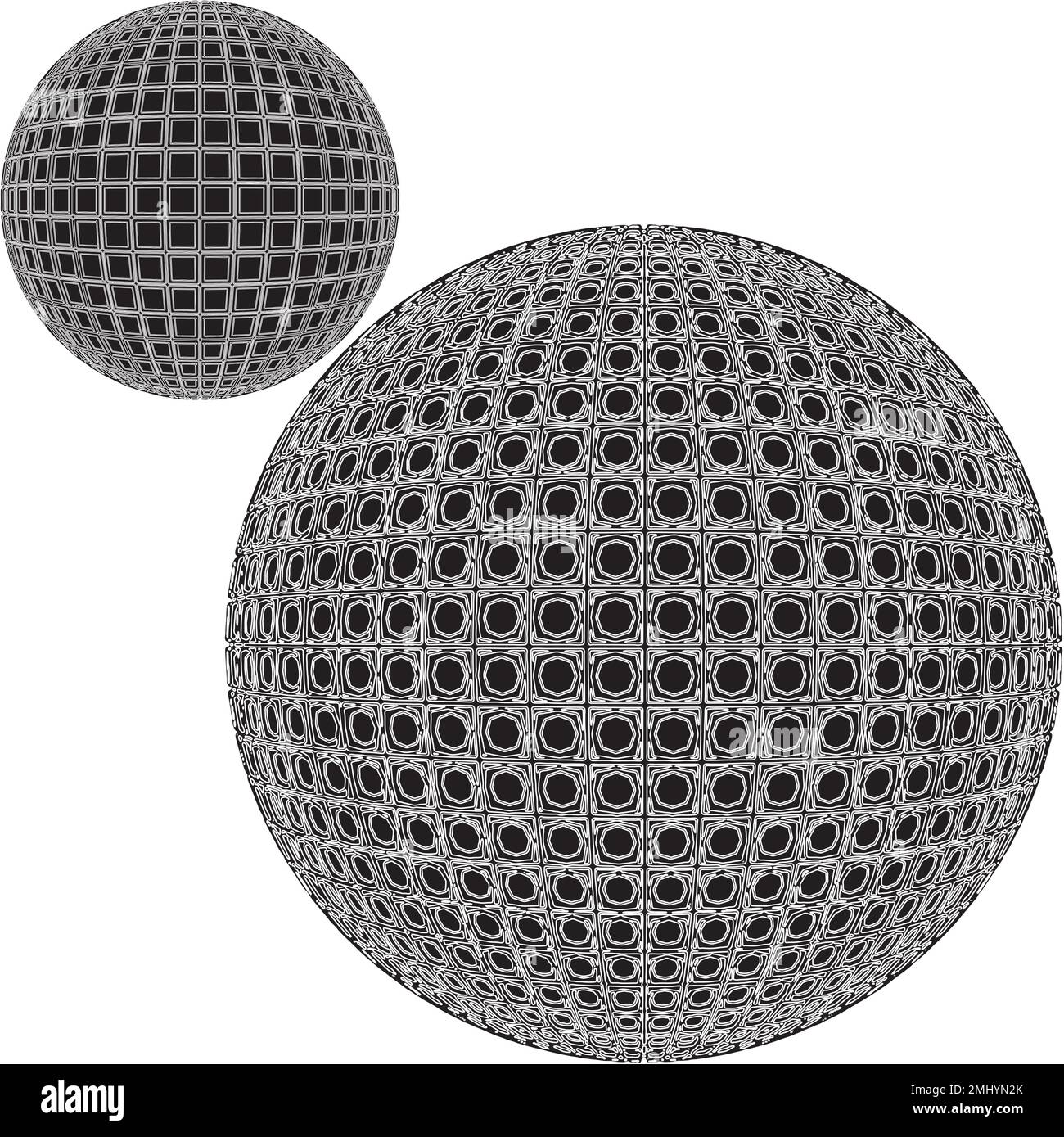 Astratto Two Urban City Globe Vector Illustrazione Vettoriale