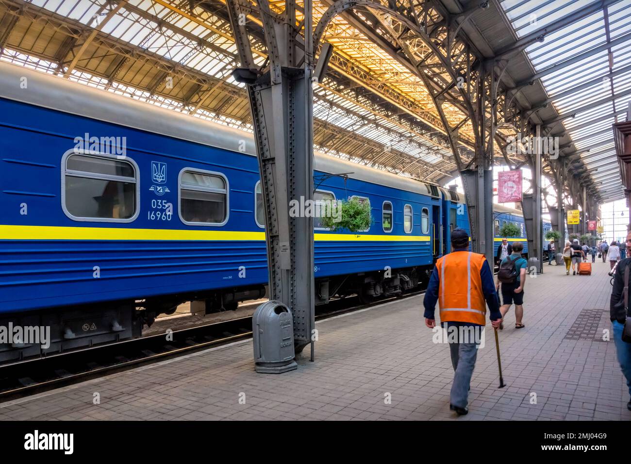 Stazione ferroviaria principale di Lviv, Ucraina, Foto Stock