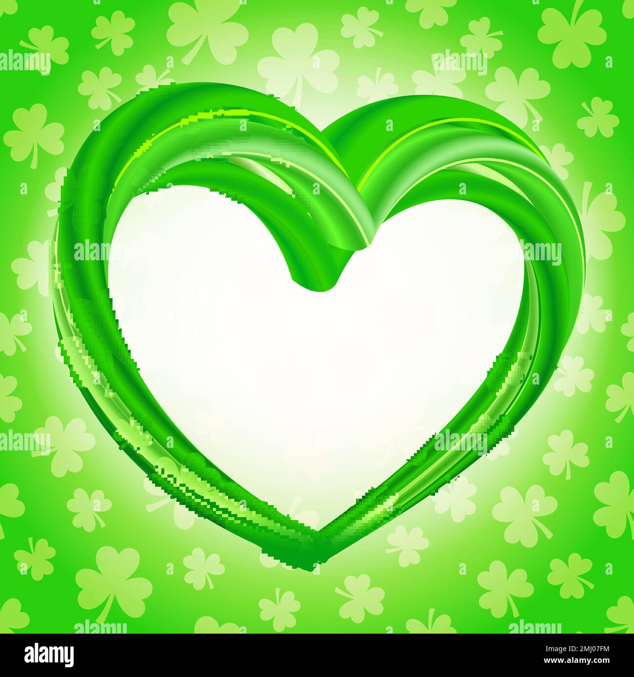 Cuore verde realistico - eco, bio, vegano, naturale. Illustrazione vettoriale di amore per i prodotti naturali sfondo. Simbolo di sicurezza ecologica ambientale. G Illustrazione Vettoriale