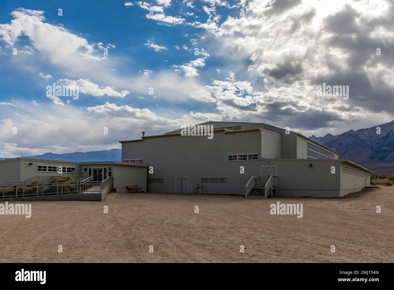 Centro visitatori NPS presso il sito storico nazionale di Manzanar, Owens Valley, California, Stati Uniti Foto Stock