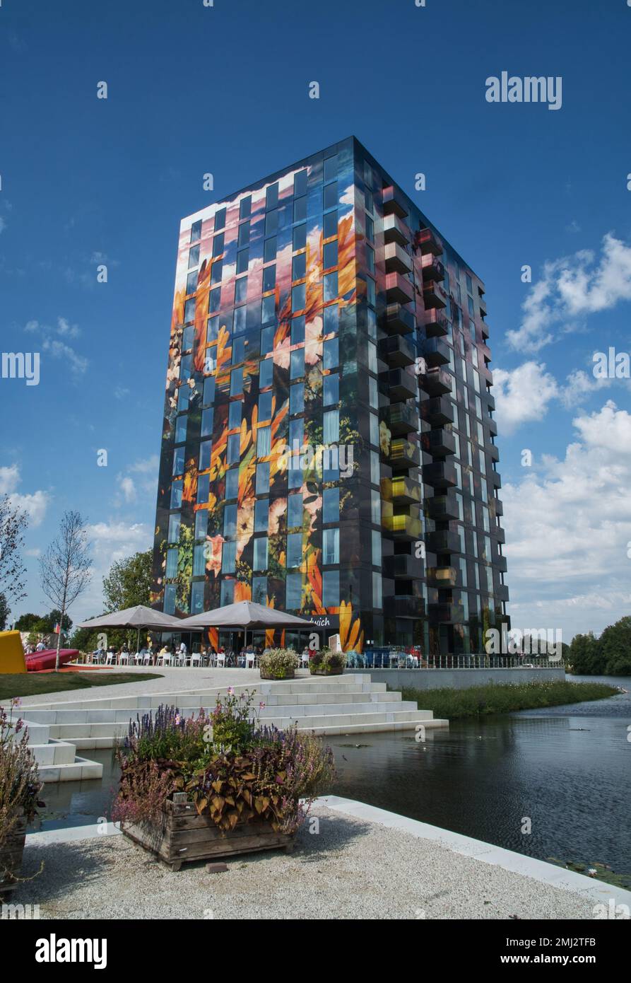 Il blocco di appartamenti Flores al Floriade Expo Amsterdam-Almere 2022, Paesi Bassi Foto Stock