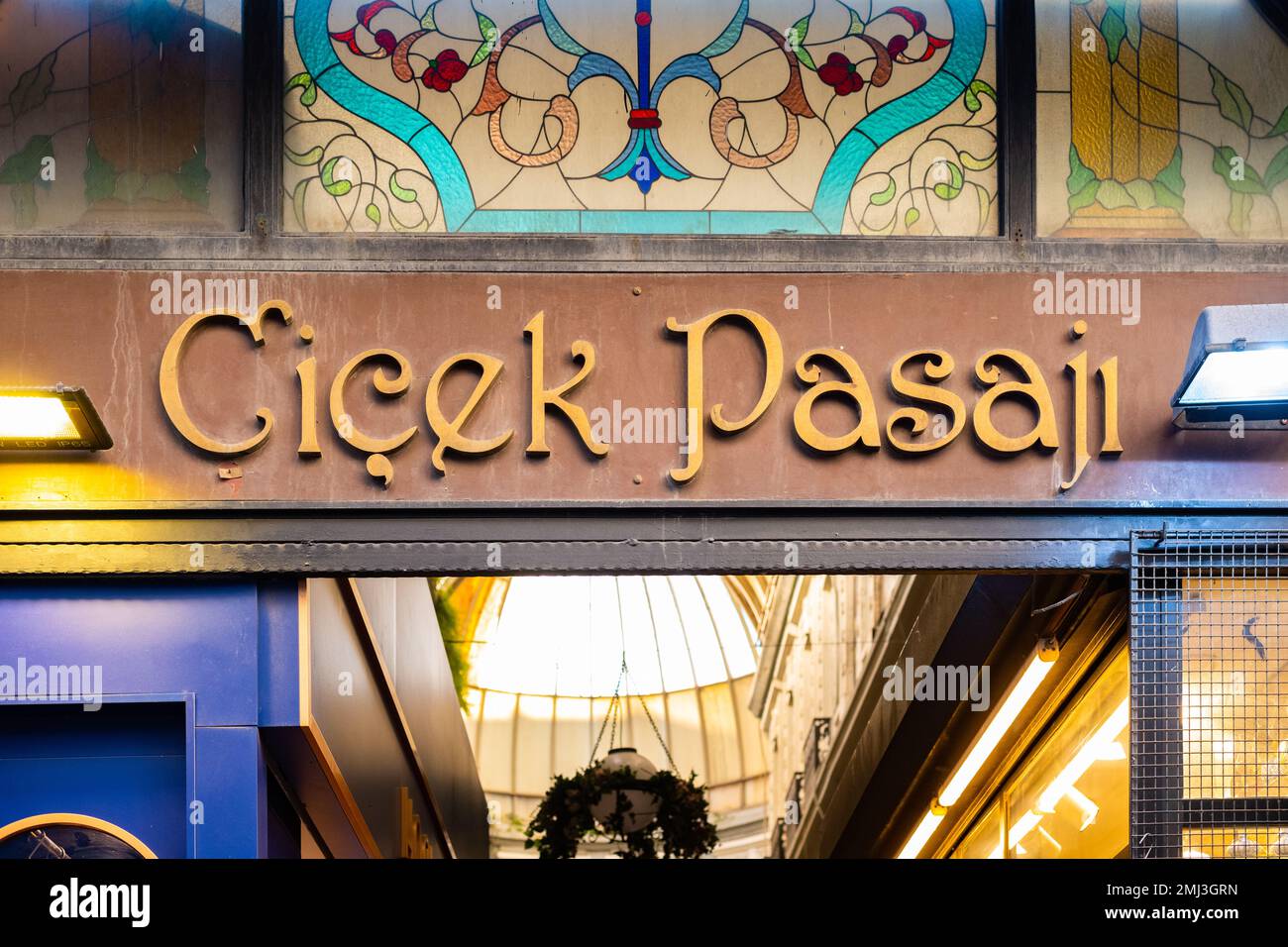 Cicek Pasaji o fiore passaggio, Beyoglu, Istanbul, Turchia Foto Stock