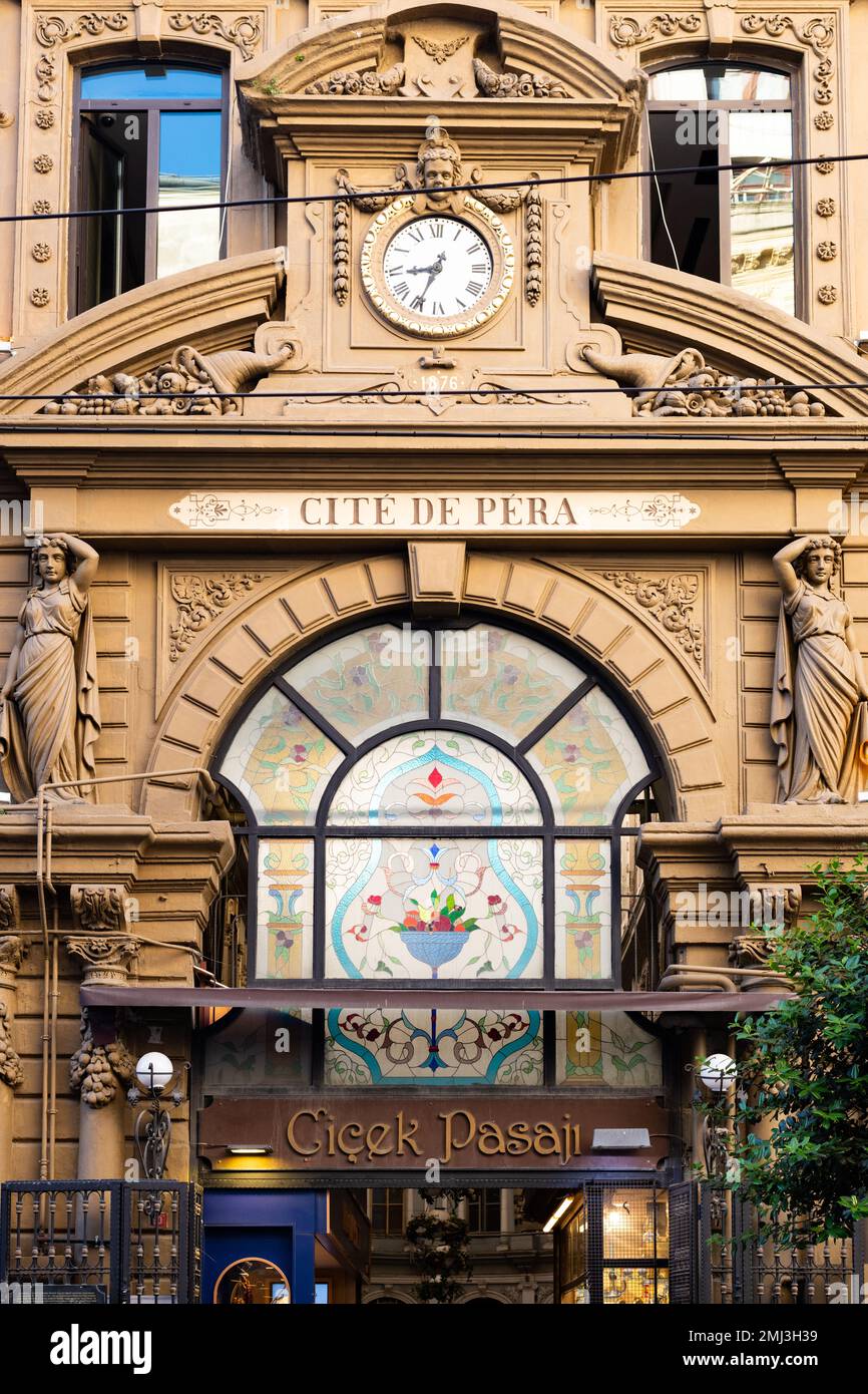 Cicek Pasaji o fiore passaggio, Beyoglu, Istanbul, Turchia Foto Stock