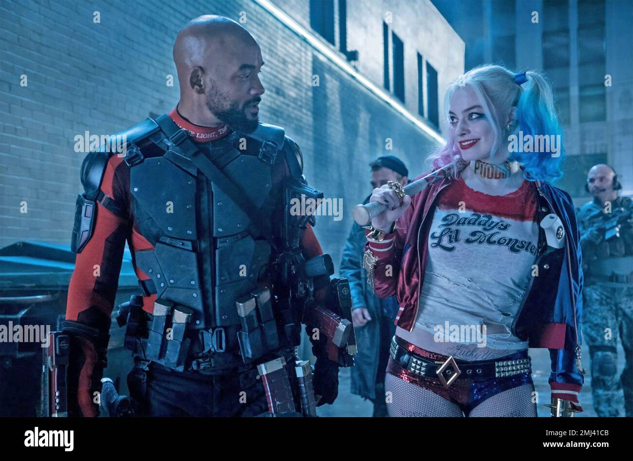 SQUADRA SUICIDA 2016 Warner Bros. Film con Will Smith e Margot Robbie Foto Stock