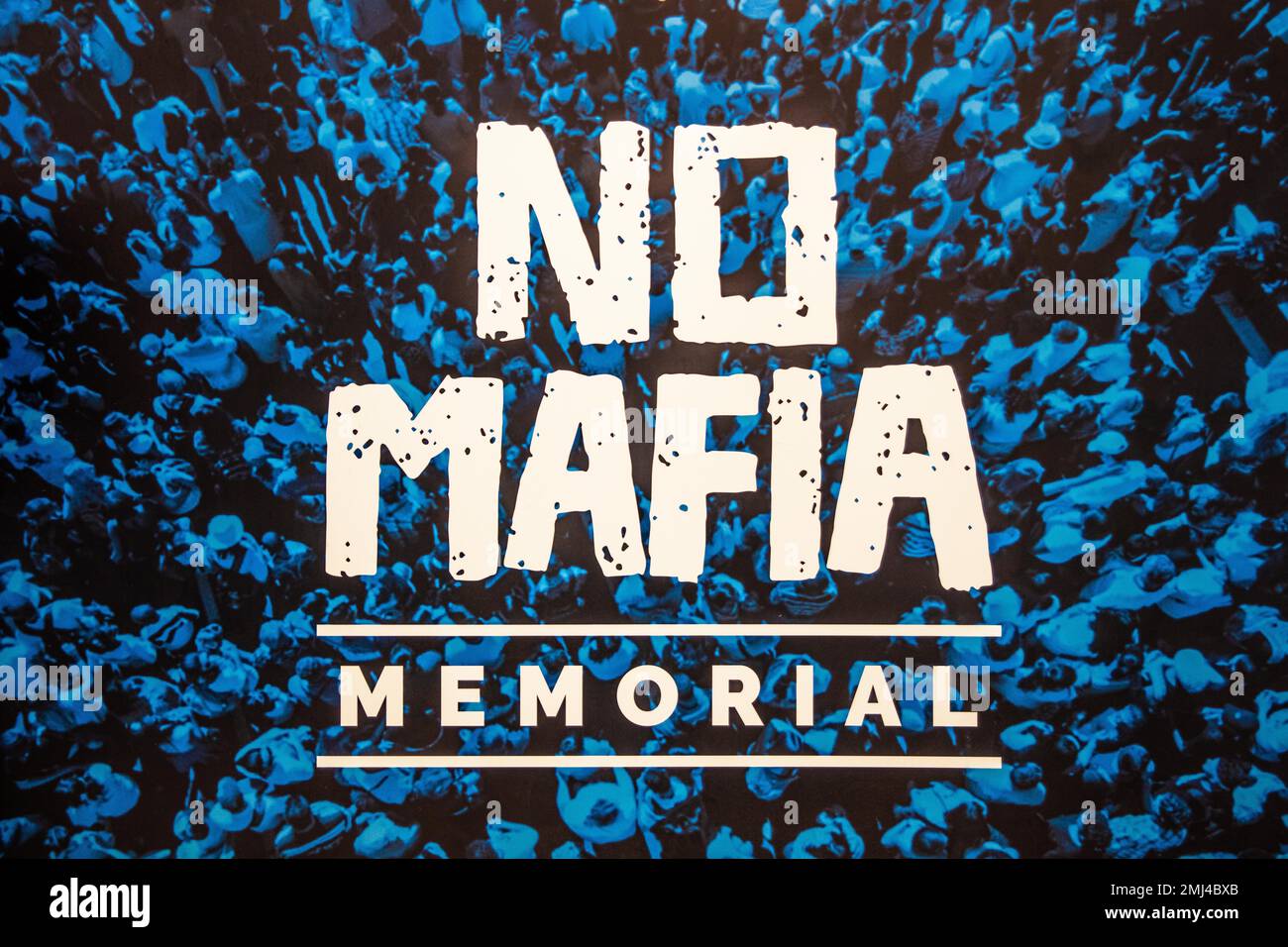 No Mafia Memorial, Vista della storia della Mafia a Palermo, Palermo, Sicilia, Palermo, Sicilia, Italia Foto Stock
