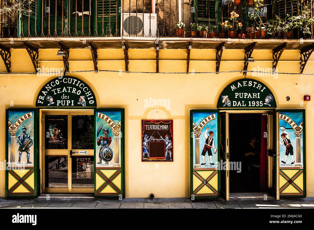 Teatro dei burattini, capolavoro dell'UNESCO del patrimonio Orale e immateriale dell'umanità, Palermo, Sicilia, Palermo, Sicilia, Italia Foto Stock