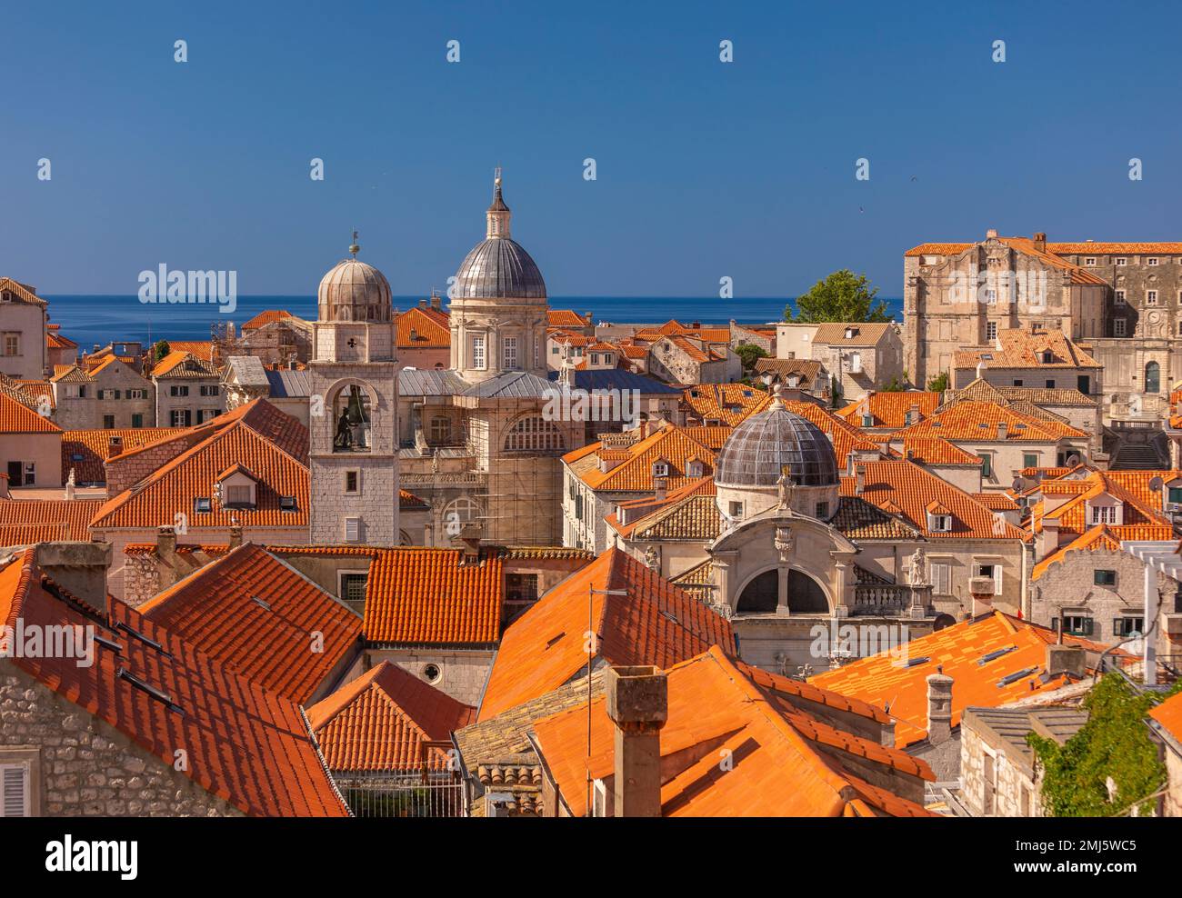 DUBROVNIK, CROAZIA, EUROPA - Cattedrale di Dubrovnik, centro, nella città fortificata di Dubrovnik sulla costa della Dalmazione. Foto Stock