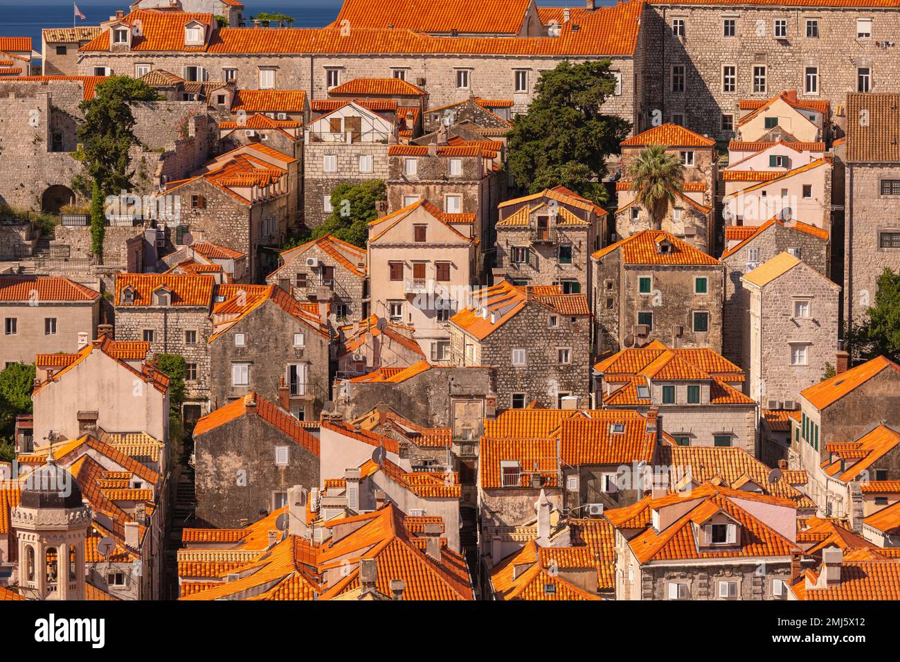 DUBROVNIK, CROAZIA, EUROPA - la città fortificata di Dubrovnik sulla costa della Dalmazione. Foto Stock