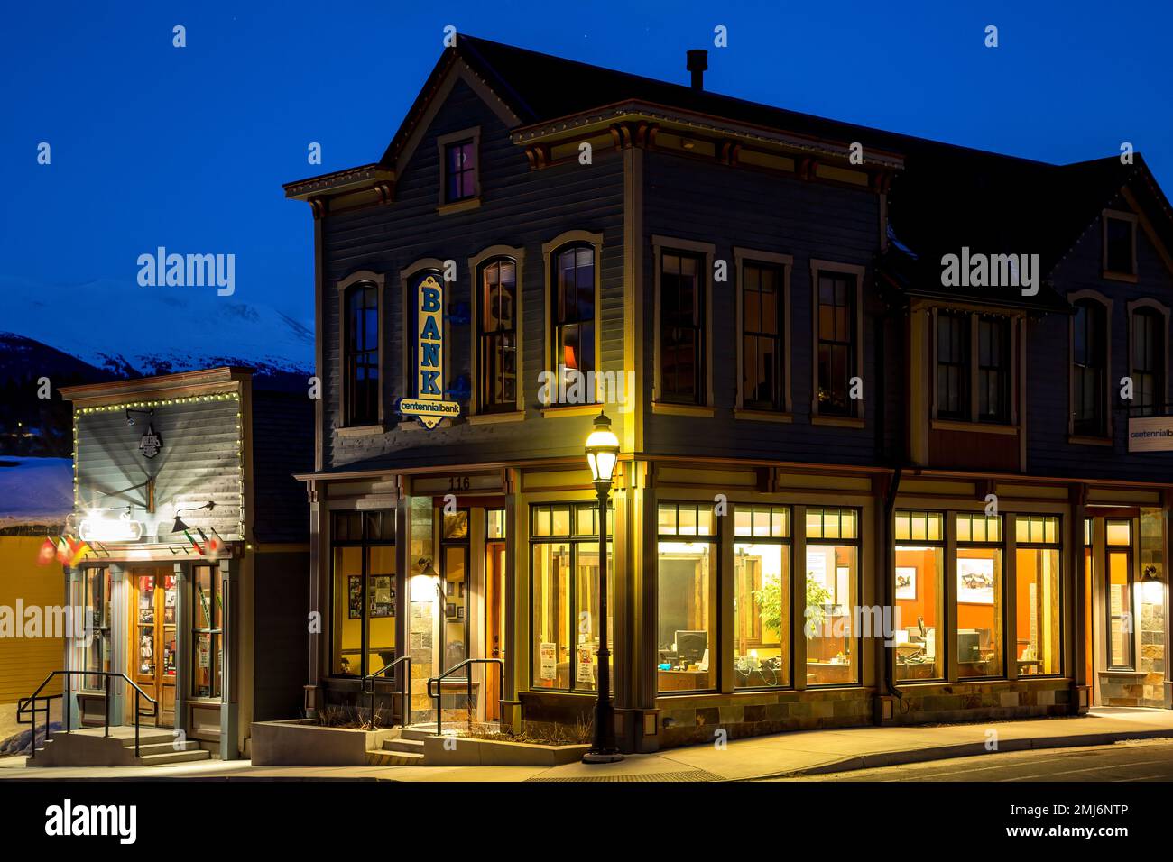 Bank Building, Breckenridge, Colorado USA Foto Stock