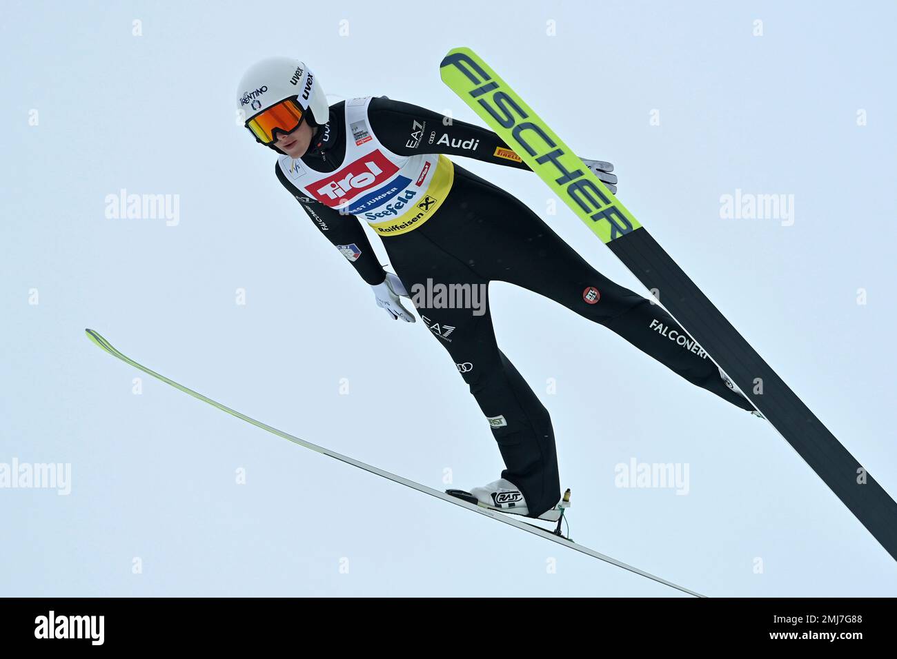 Annika SIEFF (ITA), azione, salto, salto con gli sci, salto. Donne individuali Gundersen NH/5 km, concorso individuale delle donne FIS World Cup Nordic combinato a Seefeld/Tirolo il 27th gennaio 2023 ? Foto Stock