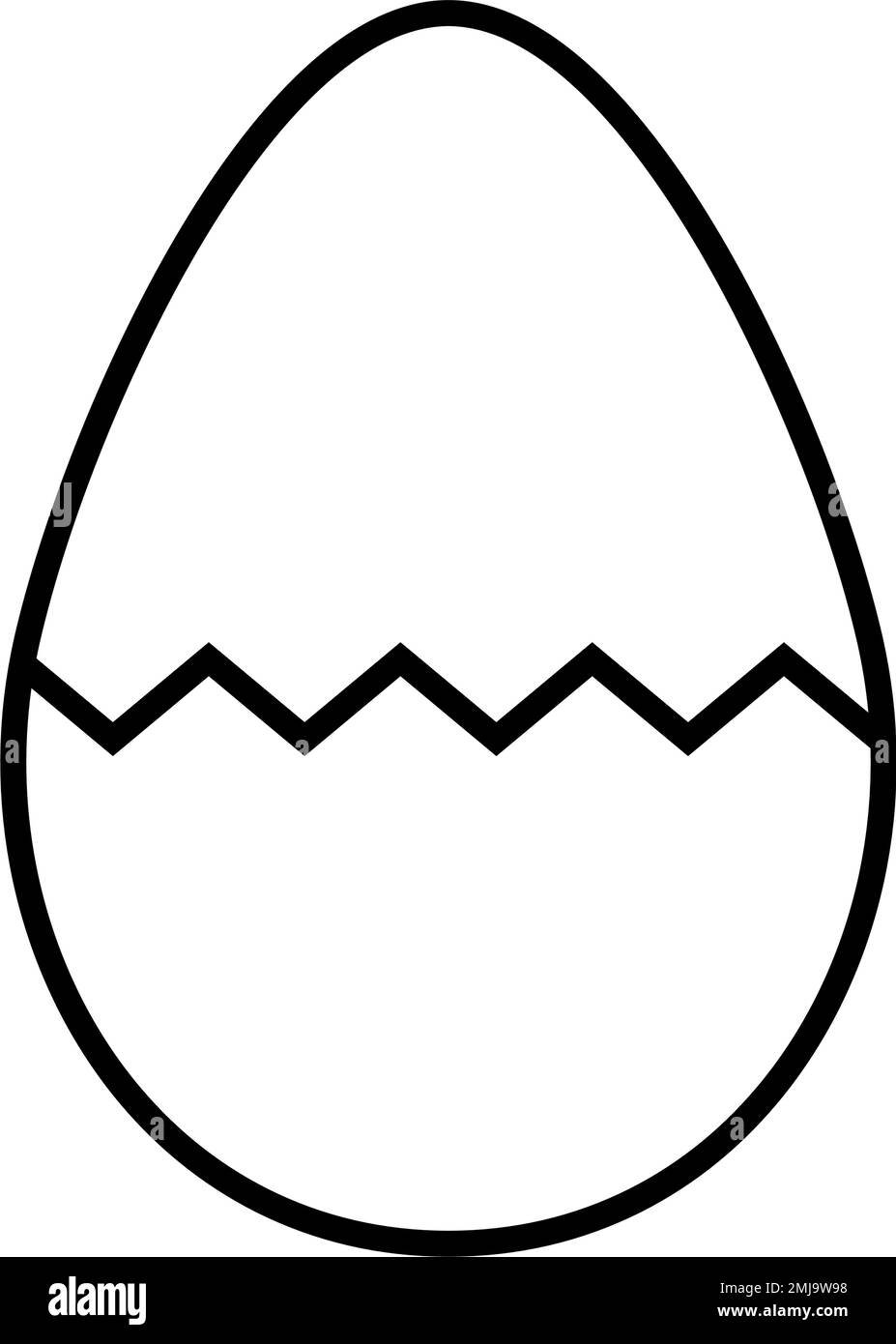 Icona uovo incrinato. Tratteggio. Vettore modificabile. Illustrazione Vettoriale