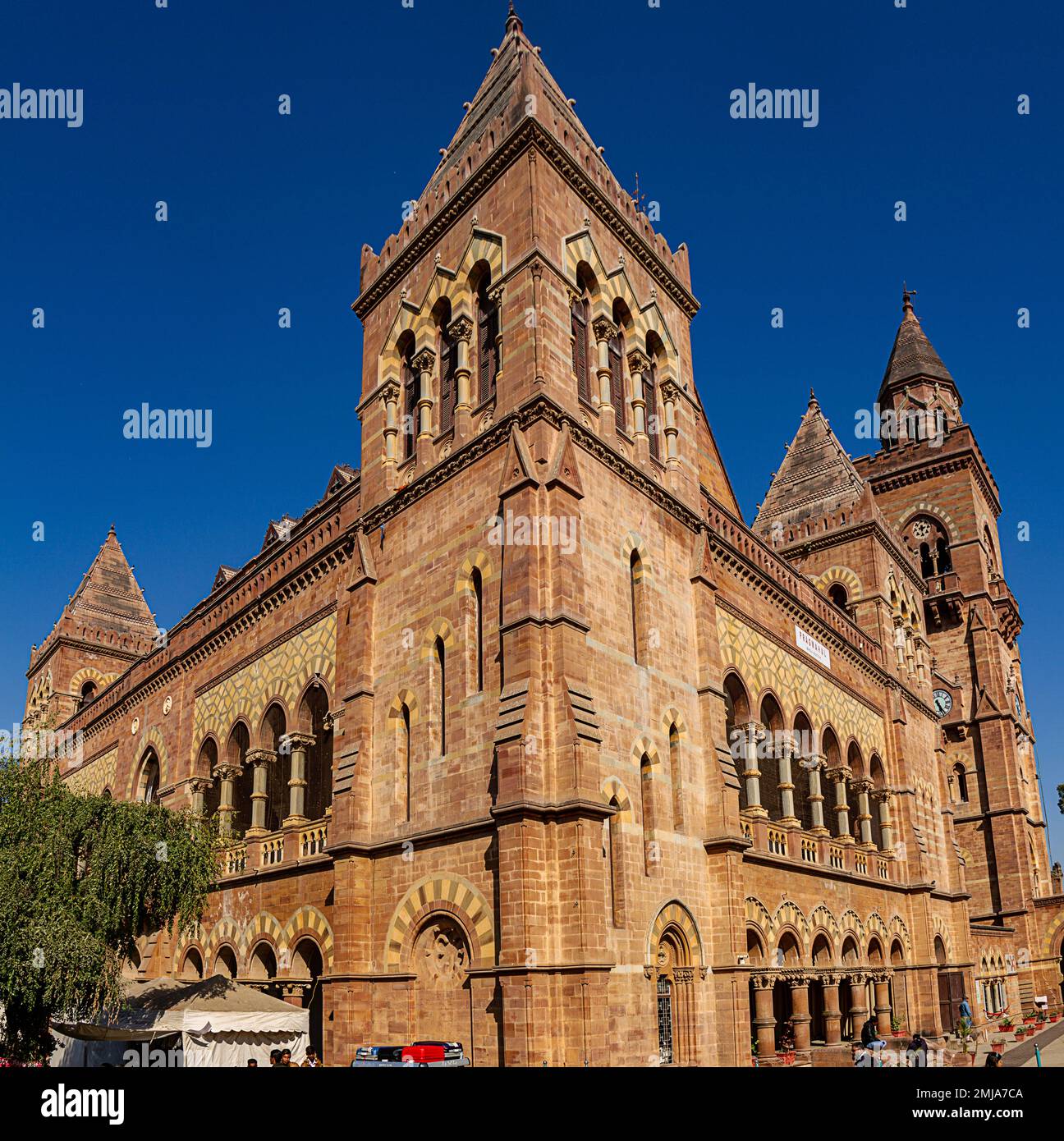 Parag Mahal a Bhuj costruito in stile gotico italiano nel 19 ° secolo Foto Stock