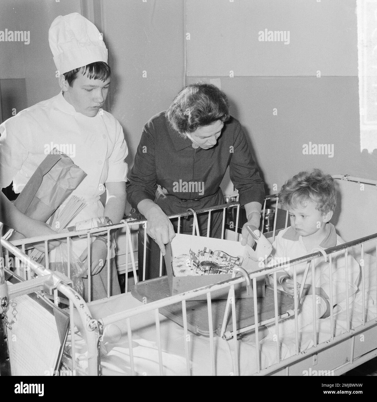 Storia dei Paesi Bassi: Giornata mondiale del risparmio, festa all'Emma Children's Hospital di Amsterdam; data: 29 ottobre 1962 Foto Stock