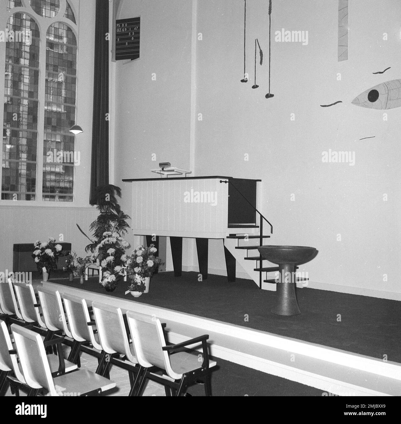 Paesi Bassi Storia: Schinkelkerk o Schinkel Chiesa interiore; Data: 22 novembre 1962 Foto Stock