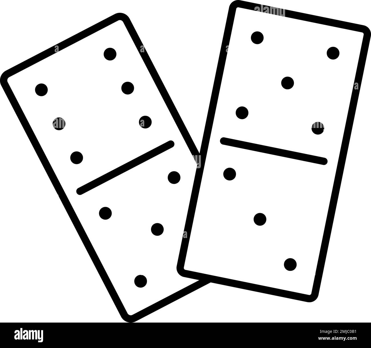 Casino, domino, icona del vettore di gioco su sfondo trasparente. Contorno Casino, domino, gioco vettore icona Illustrazione Vettoriale