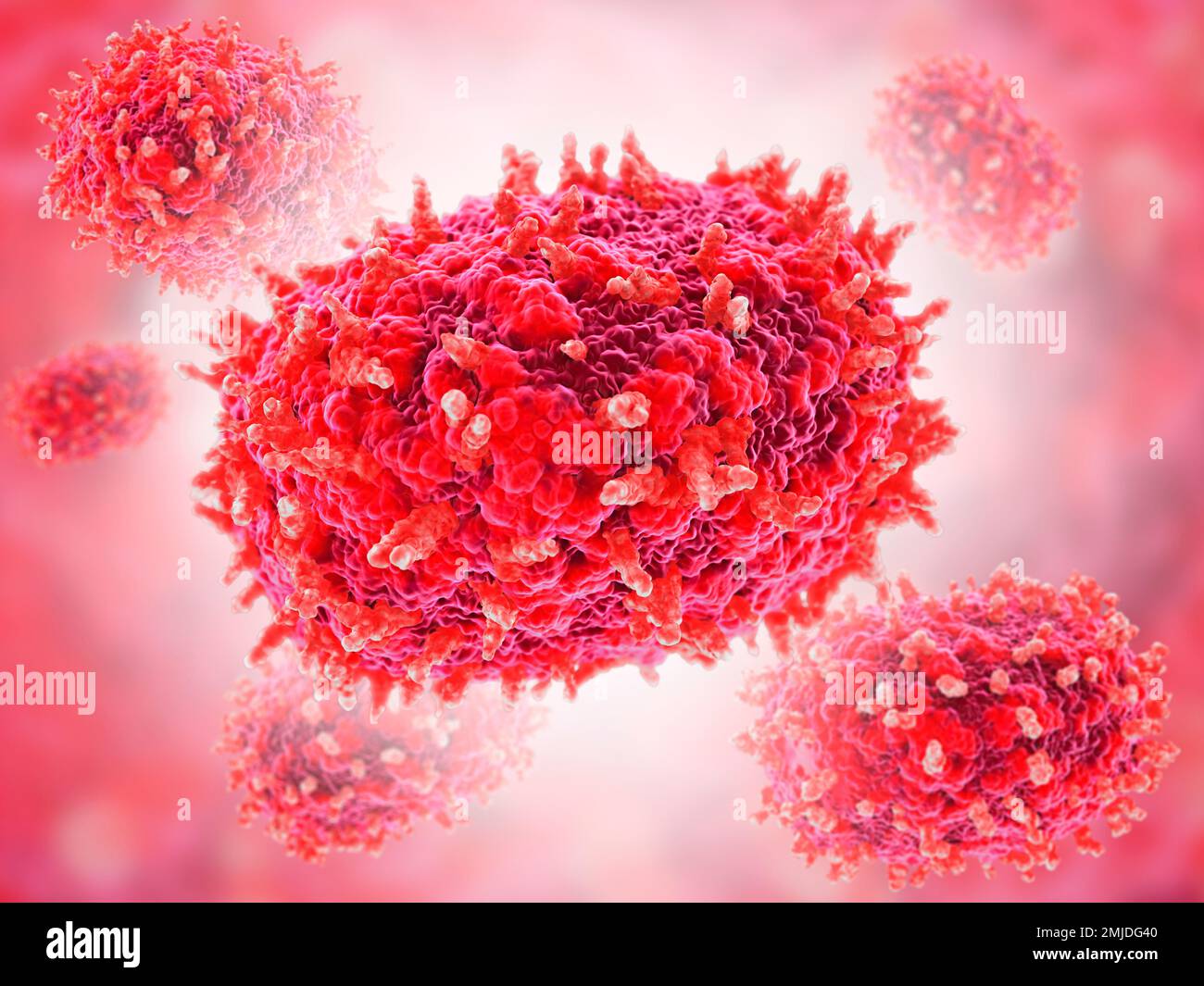 Particelle di virus Mpox, illustrazione Foto Stock