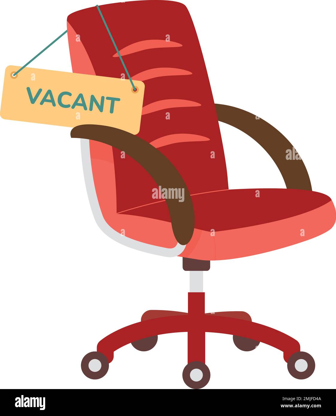 Icona del sedile di lavoro vuoto. Sedia rossa per computer. Simbolo di  assunzione isolato su sfondo bianco Immagine e Vettoriale - Alamy