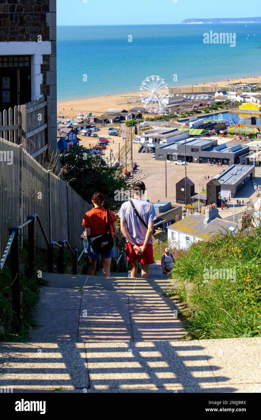 Hastings, a pochi passi dall'East Hill Country Park, East Sussex, Regno Unito Foto Stock