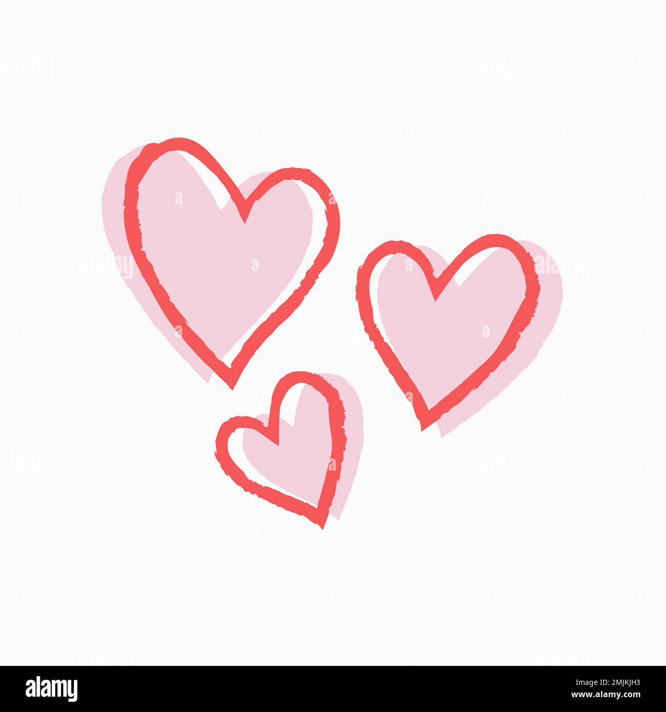 Vettore elemento cuore diavolo in stile doodle Illustrazione Vettoriale