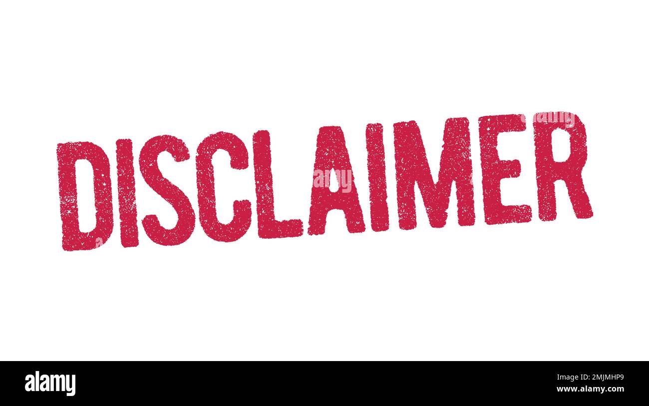 Illustrazione vettoriale della parola Disclaimer in inchiostro rosso Illustrazione Vettoriale