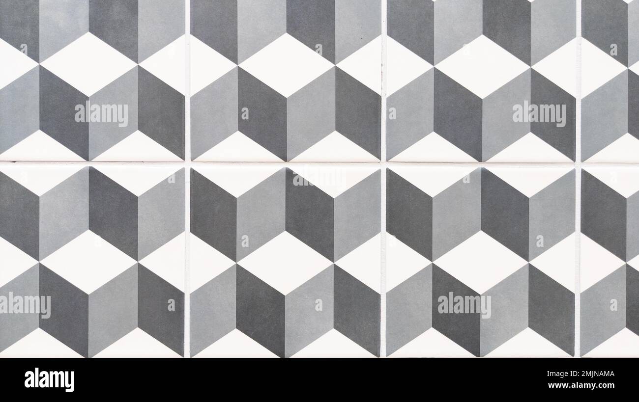 Muro grigio nero piastrelle pietra parete fine mattoni sfondo piastrelle mosaico texture Foto Stock