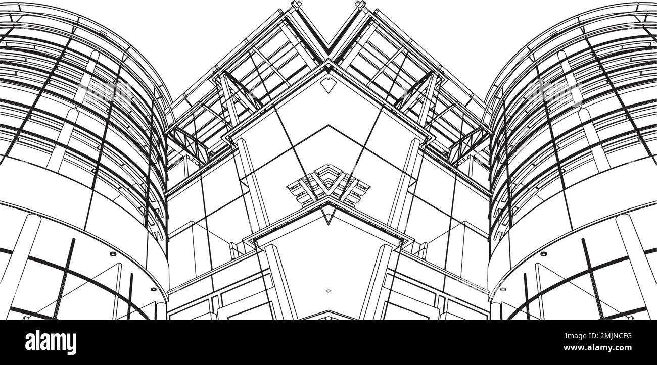 Vettore di costruzione dell'angolo dell'edificio Illustrazione Vettoriale
