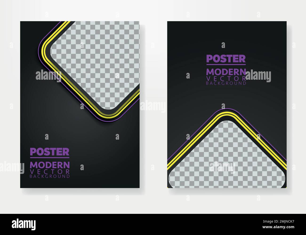 Progettazione del layout dei poster. Documento anteriore e posteriore del modello di sfondo dell'illustrazione vettoriale. Facile da editable. Modello di disegno vettoriale per Brochure Illustrazione Vettoriale