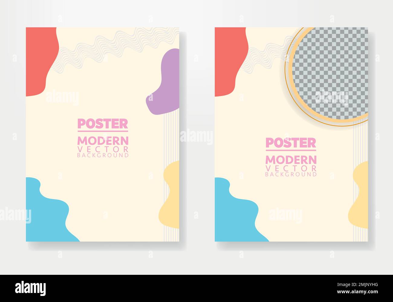 Progettazione del layout dei poster. Documento anteriore e posteriore del modello di sfondo dell'illustrazione vettoriale. Facile da editable. Modello di disegno vettoriale per Brochure Illustrazione Vettoriale