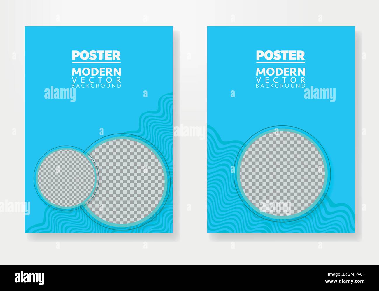 Progettazione del layout dei poster. Documento anteriore e posteriore del modello di sfondo dell'illustrazione vettoriale. Facile da editable. Modello di disegno vettoriale per Brochure Illustrazione Vettoriale