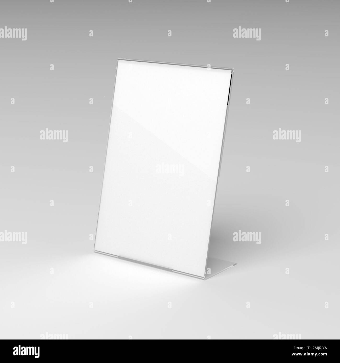 3d mockup per stativo in acrilico per render Foto Stock