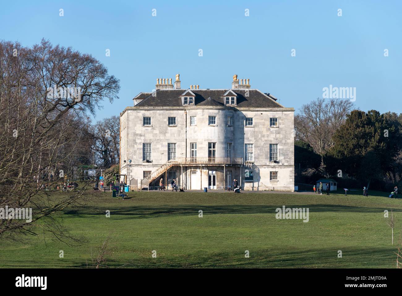Il Beckenham Palace Mansion è una residenza in stile palladiano situata a Beckenham Palace Park, un grande parco pubblico nel quartiere londinese di Lewisham. Beck Foto Stock