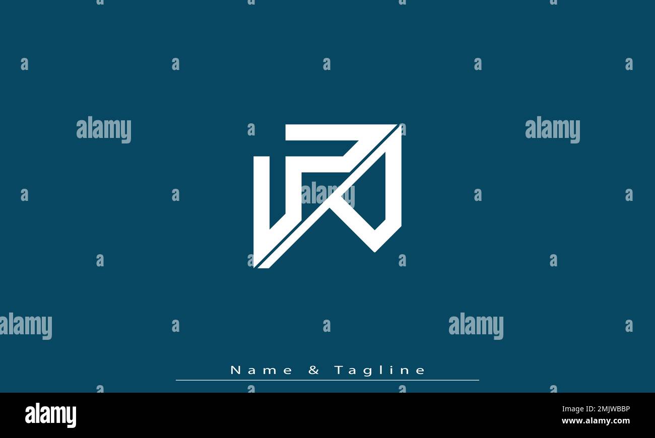 Lettere alfabetiche iniziali logo monogramma WP , PW Illustrazione Vettoriale