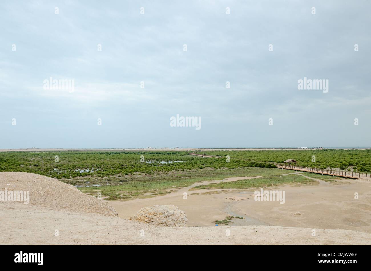 Incantevole bellezza dell'Isola Viola ad al Khor, Qatar Foto Stock