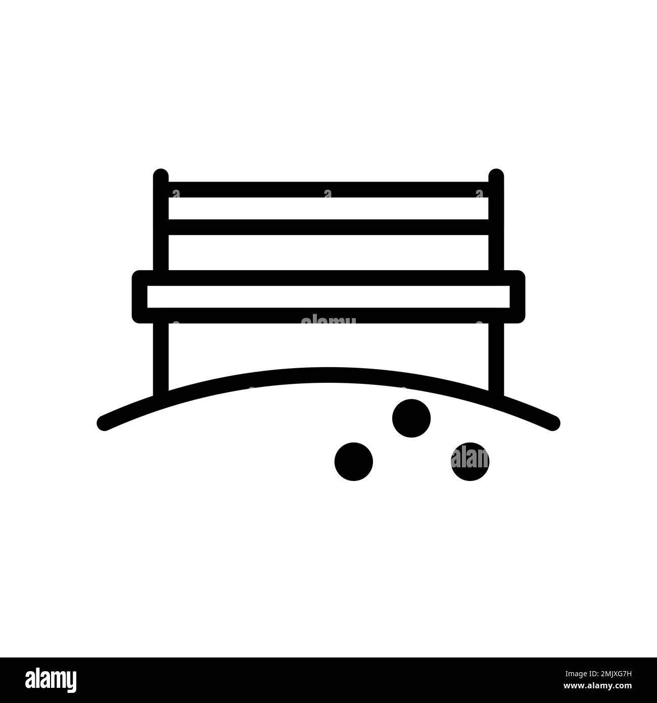 Linea dell'icona del banco isolata su sfondo bianco. Icona sottile nera piatta sullo stile moderno. Simbolo lineare e tratto modificabile. Semplice e perfetto per i pixel Illustrazione Vettoriale