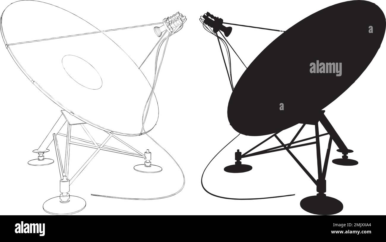 Vettore antenna satellitare Illustrazione Vettoriale
