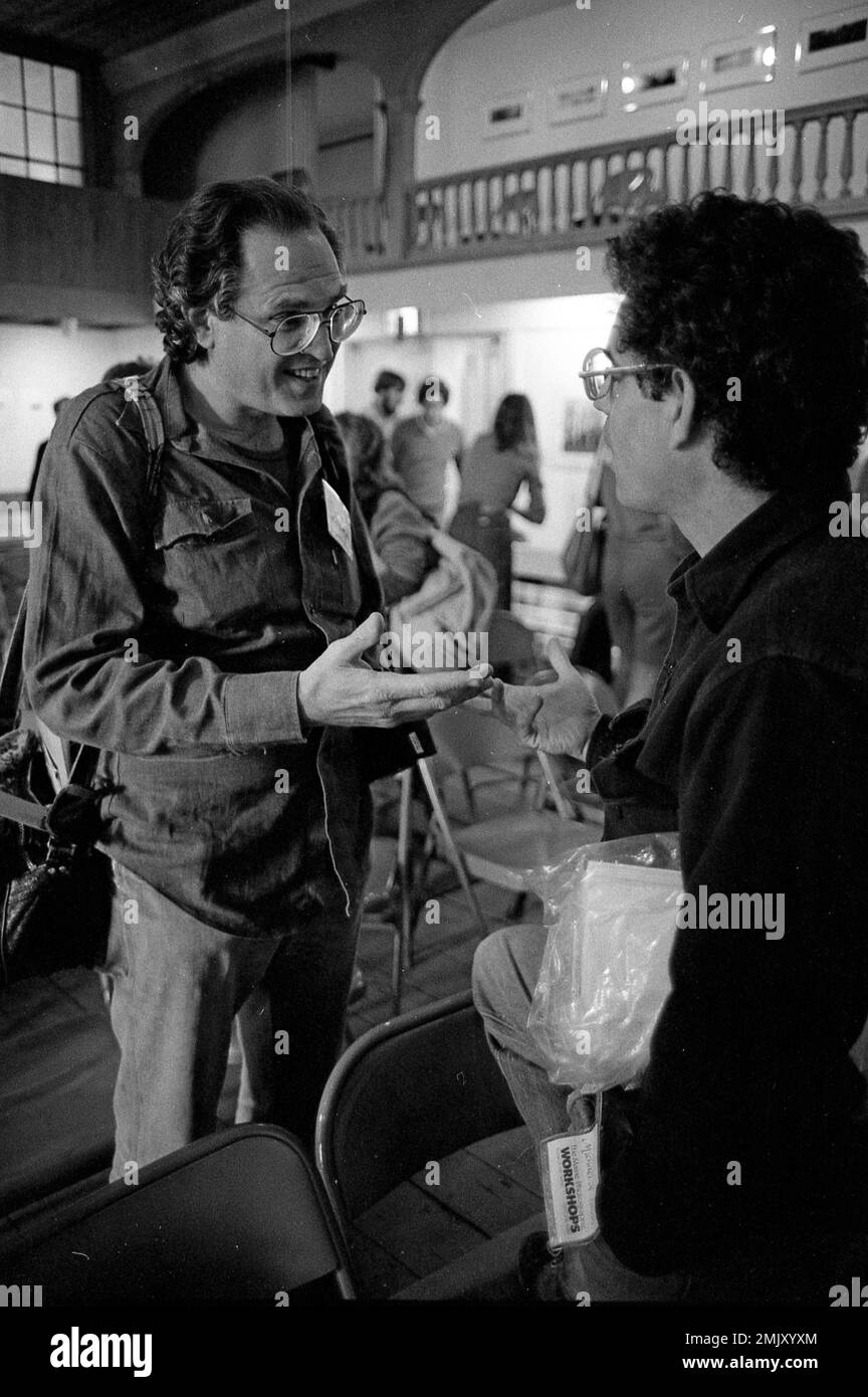 Il fotografo americano Jay Maisel partecipa a una sessione di laboratori fotografici di Rockport, Rockport, Maine, Stati Uniti, 1982. Foto Stock