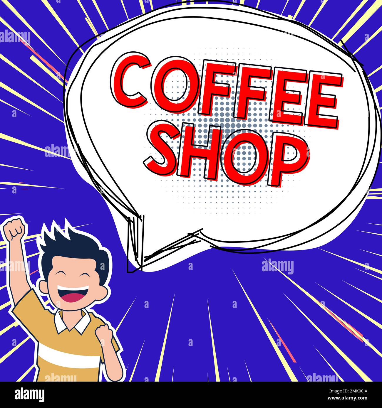 Scrittura visualizzazione testo Coffee Shop. Foto concettuale piccolo ristorante informale che serve caffè e spuntini leggeri Foto Stock