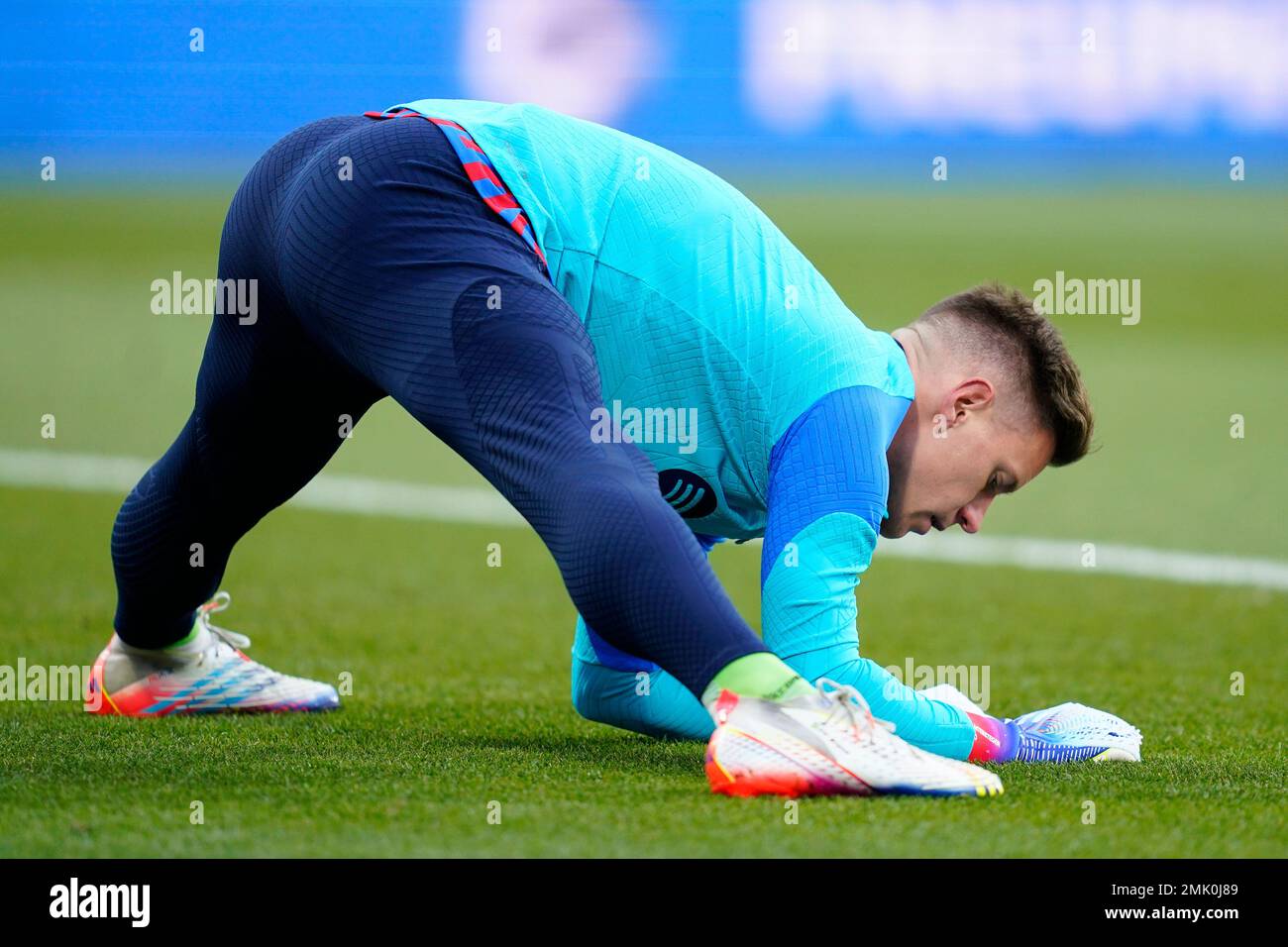Marc-Andre Ter Stegen del FC Barcelona durante la partita la Liga tra il Girona FC e il FC Barcelona giocata allo stadio Montilivi il 28 gennaio 2023 a Girona, Spagna. (Foto di Sergio Ruiz / PRESSIN) Foto Stock