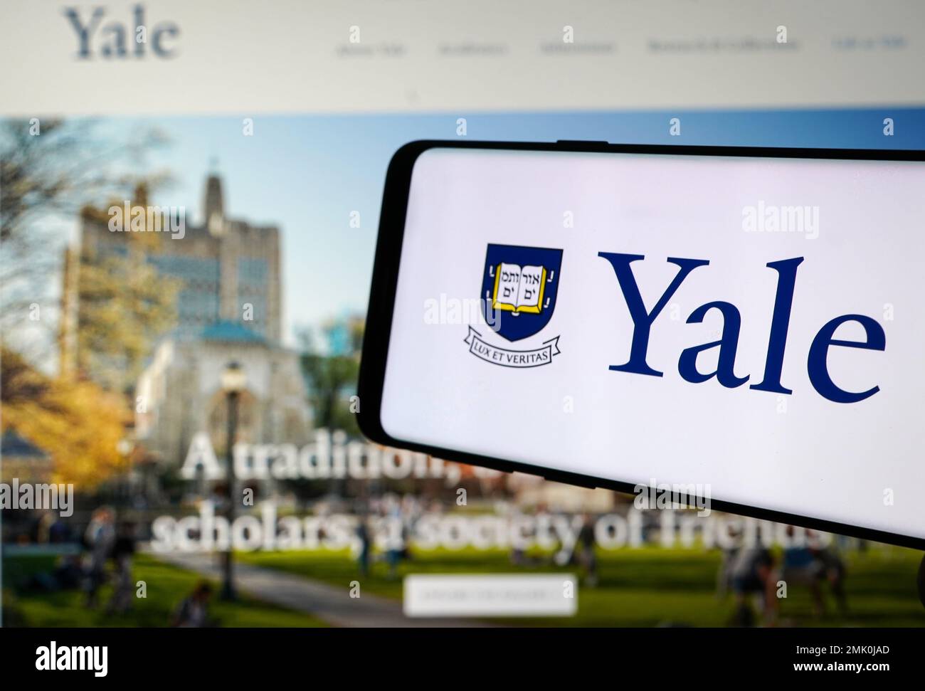 Pagina web di Yale Univerity Foto Stock