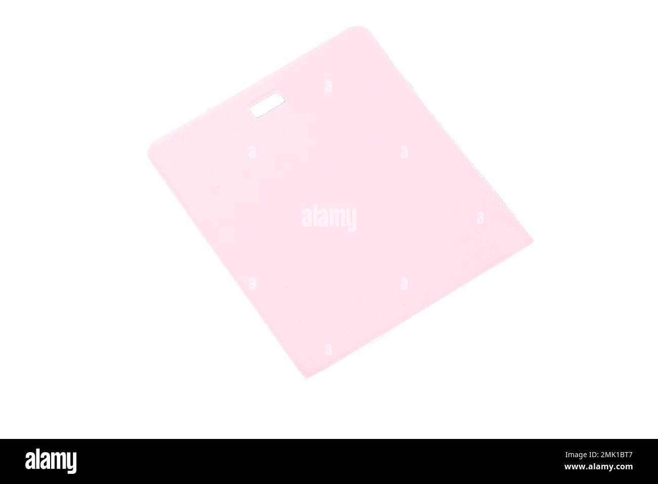 etichetta di abbigliamento etichetta rosa vuoto pronto per la pubblicità di testo Foto Stock