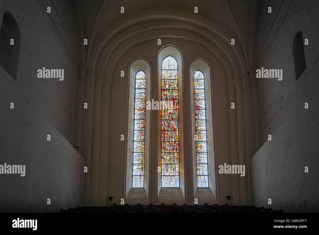 Finestra di vetro di Lothar quinte al Lubecca Cathedral Interior - Lubecca, Germania Foto Stock