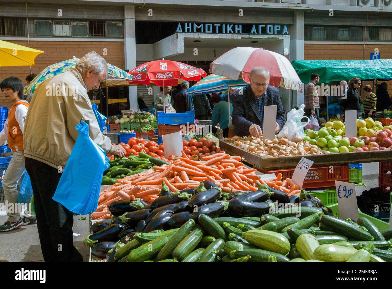 Mercato del coltivatore in Nicosia Foto Stock