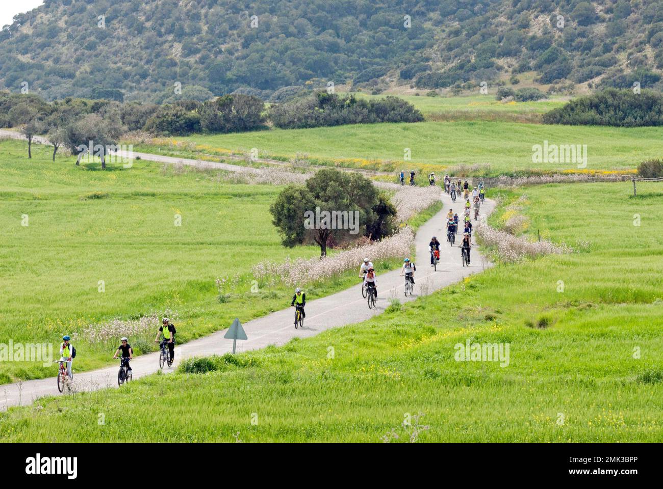 Tour in bicicletta nella penisola di Karpaz Foto Stock